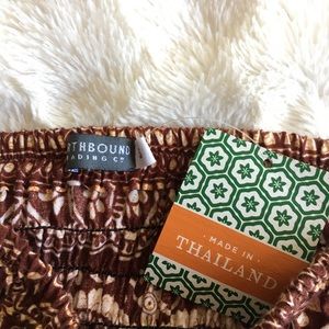 NWT Earthbound Elephant Print Pants